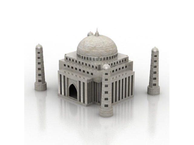 Free Building Modified Taj mahal and Princess 3D model For Architecture 3Ds Max Model Download